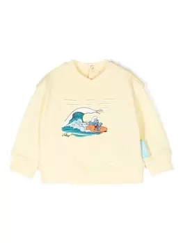 Emporio Armani толстовка из коллаборации с The Smurfs, желтый