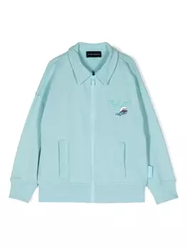 Emporio Armani толстовка на молнии из коллаборации с The Smurfs, синий