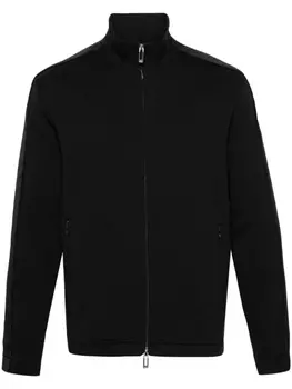 Emporio Armani толстовка на молнии с логотипом, синий