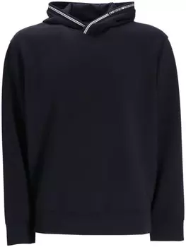 Emporio Armani толстовка с капюшоном из джерси, синий
