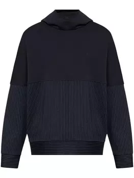 Emporio Armani толстовка с капюшоном в стиле колор-блок, синий
