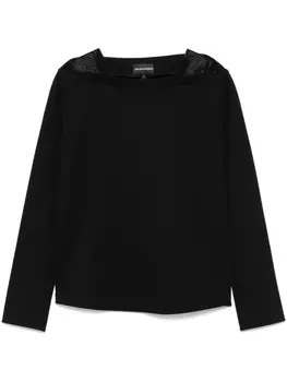 Emporio Armani толстовка с кристаллами, черный