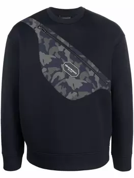 Emporio Armani толстовка с круглым вырезом, синий