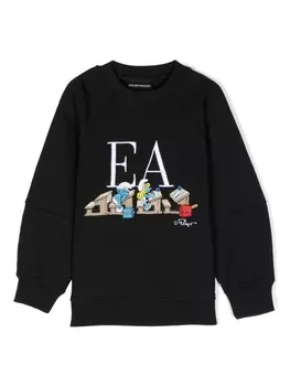 Emporio Armani толстовка с логотипом, черный