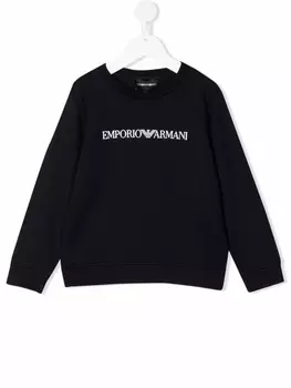Emporio Armani толстовка с логотипом, синий