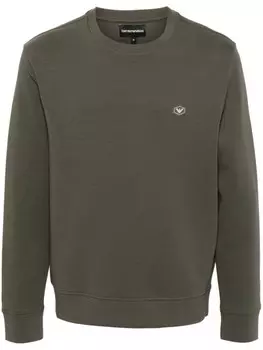 Emporio Armani толстовка с логотипом, зеленый