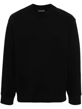 Emporio Armani толстовка с тисненым логотипом, черный