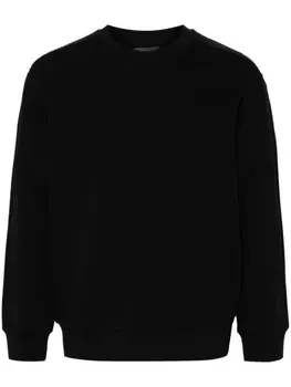 Emporio Armani толстовка с тисненым логотипом, черный