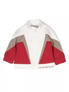 Emporio Armani толстовка в стиле колор-блок, белый