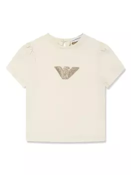 Emporio Armani топ с логотипом, нейтральный цвет