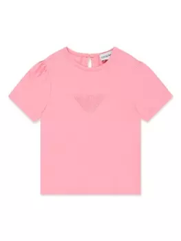 Emporio Armani топ с логотипом, розовый