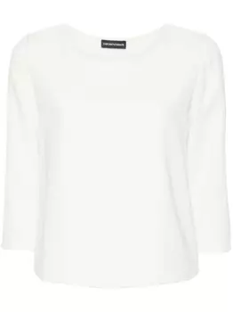 Emporio Armani топ с рукавами три четверти, нейтральный цвет