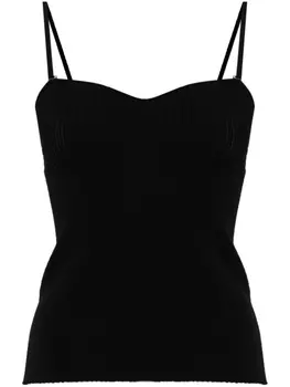 Emporio Armani топ с вырезом в форме сердца, черный