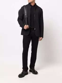 Emporio Armani трикотажная рубашка поло, черный