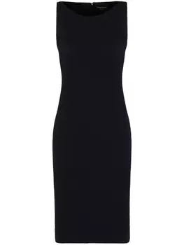 Emporio Armani трикотажное платье с узором зигзаг, черный