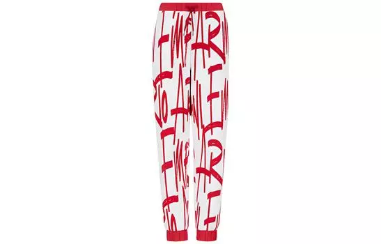 EMPORIO ARMANI Трикотажные спортивные штаны женские красные
