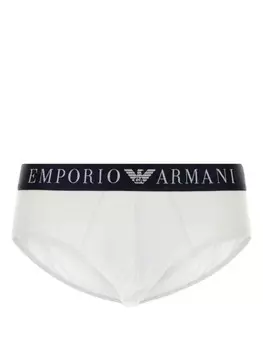 Emporio Armani трусы-брифы с логотипом, белый