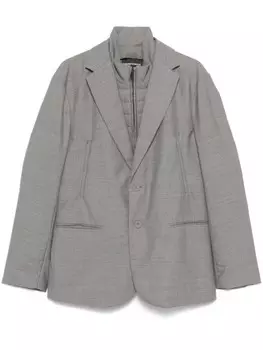 Emporio Armani утепленный блейзер, серый