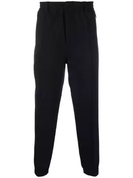 Emporio Armani узкие брюки с эластичным поясом, синий