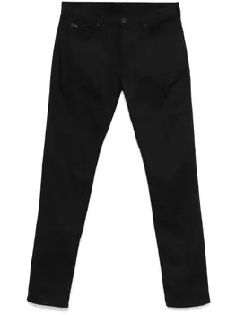 Emporio Armani узкие джинсы с логотипом, черный