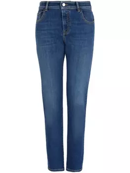 Emporio Armani узкие джинсы с завышенной талией, синий