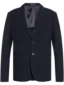 Emporio Armani застегнутый блейзер, синий