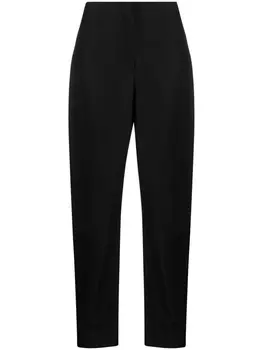 Emporio Armani зауженные брюки из габардина, черный