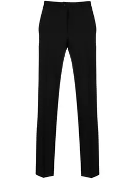 Emporio Armani зауженные брюки из вирджинской шерсти, черный