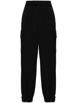 Emporio Armani зауженные брюки с завышенной талией, черный