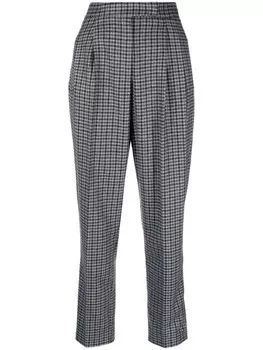 Emporio Armani зауженные брюки с завышенной талией, серый