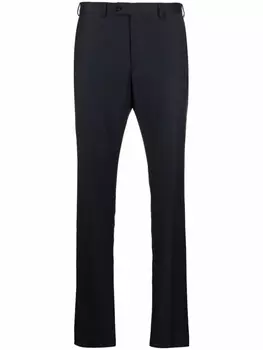 Emporio Armani зауженные брюки строгого кроя, синий