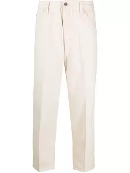 Emporio Armani зауженные джинсы с нашивкой-логотипом, нейтральный цвет