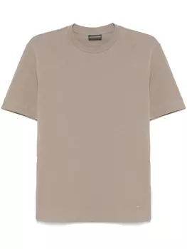 Emporio Armani жаккардовая футболка, коричневый
