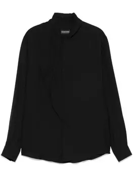 Emporio Armani жаккардовая рубашка, черный