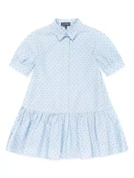 Emporio Armani жаккардовое платье, синий
