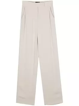 Emporio Armani жаккардовые брюки прямого кроя, серый