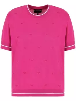 Emporio Armani жаккардовый топ, розовый