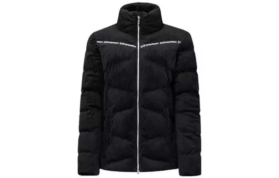 EMPORIO ARMANI Женская стеганая куртка черного цвета