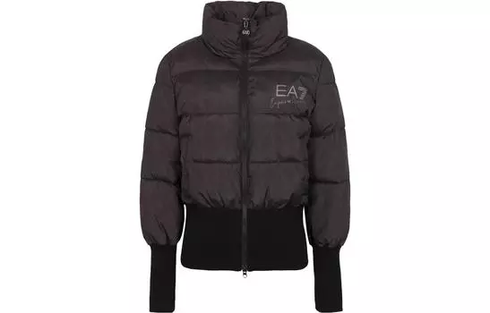 EMPORIO ARMANI Женская стеганая куртка EA7, черная