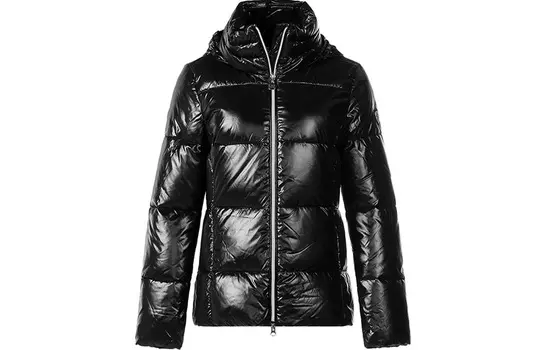 EMPORIO ARMANI Женская зимняя куртка-пуховик черного цвета