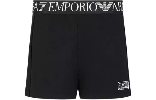EMPORIO ARMANI Женские повседневные шорты EA7 SS24, черные