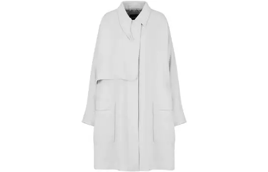 EMPORIO ARMANI Женский тренч белого цвета