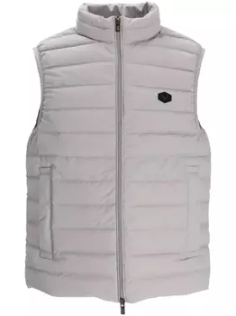 Emporio Armani жилет с логотипом, серый
