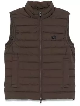 Emporio Armani жилет с логотипом, зеленый