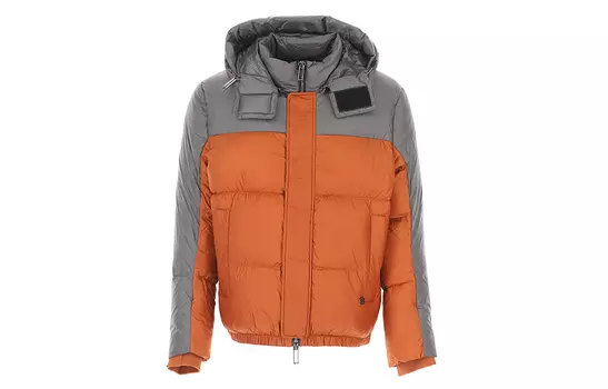 EMPORIO ARMANI Зимняя куртка-пуховик унисекс оранжевого цвета