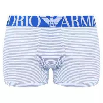Emporio Comfort синие/боксёрские шорты из микрофибры Armani, белый