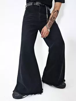 EMRG Мужские джинсы буткат, широкого кроя, без ремня Manfinity, черный