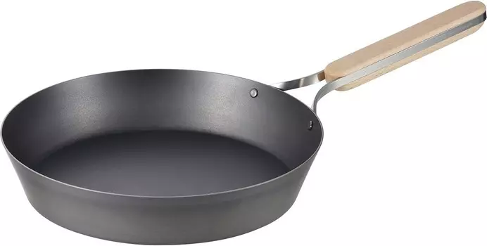 EN-010 EN-010 Железная сковорода Tsubame Sanjo, 10,2 дюйма (26 см), индукционная, газовая, деревянная ручка, сделано в Японии WAHEI FREIZ, Iron