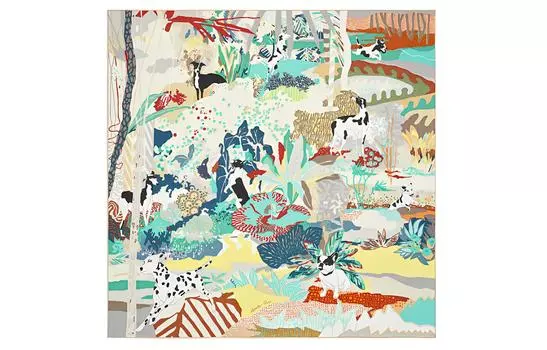 En Liberte Шелковый Шарф Унисекс Многоцветный HERMES, мультиколор