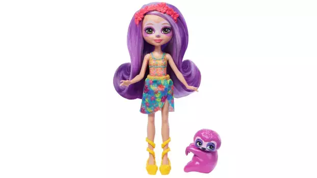 Enchantimals spring фиолетовый ленивец Mattel